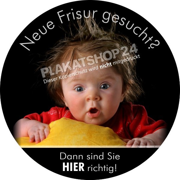 Friseuraufkleber lustig mit Kleinkind