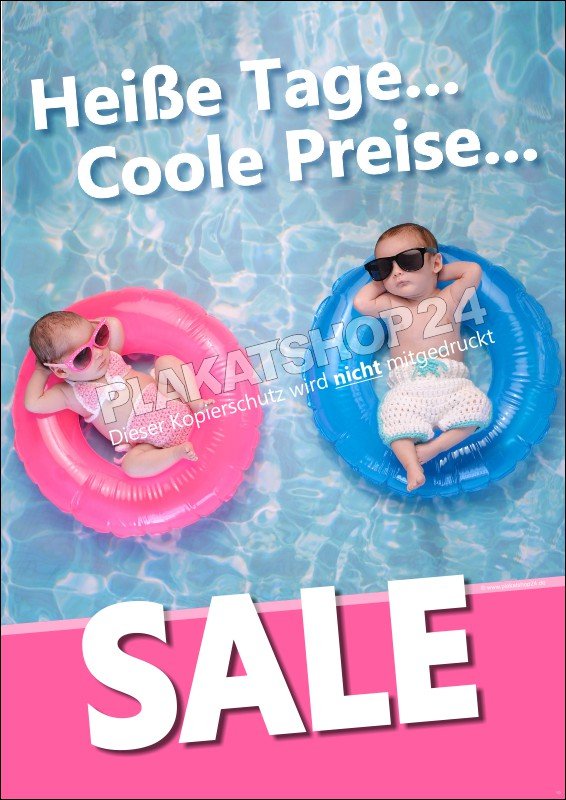 Aktions-Poster für den Sommer-Sale Coole Preise