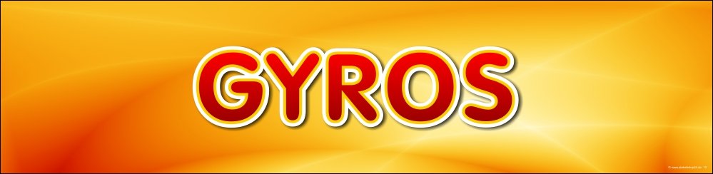 XA7961 Schriftzug Gyros als selbstklebende Folie