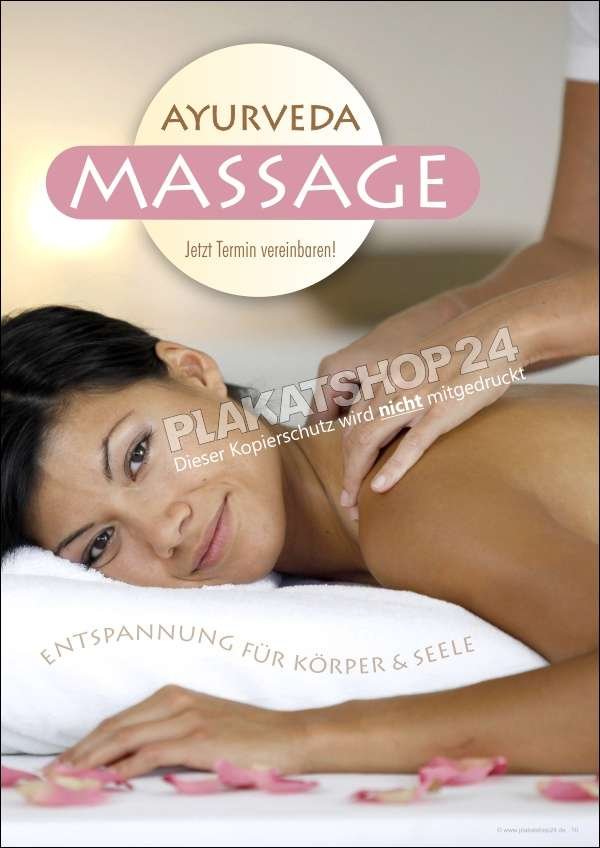 Werbeposter Ayurveda-Massage