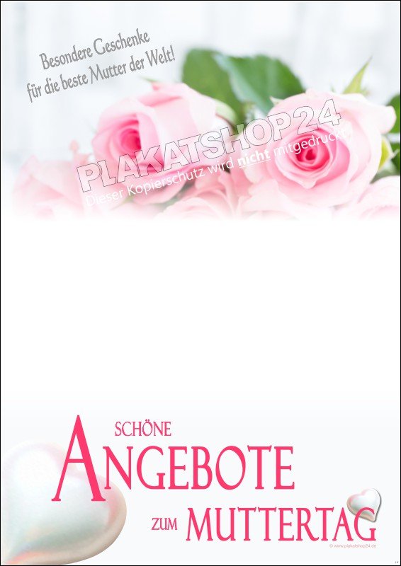 Romantisches Muttertagsposter für Ihre speziellen Angebote