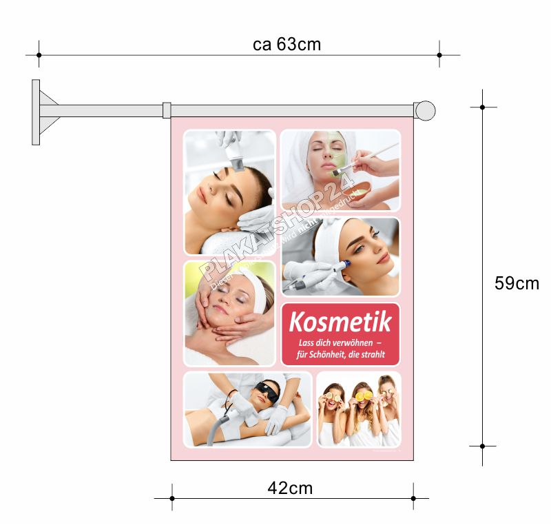 Stockfahne Spezialbehandlungen Kosmetik-Collage