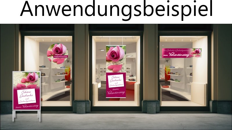 Romantisches Rosen-Poster für Angebote zum Valentinstag