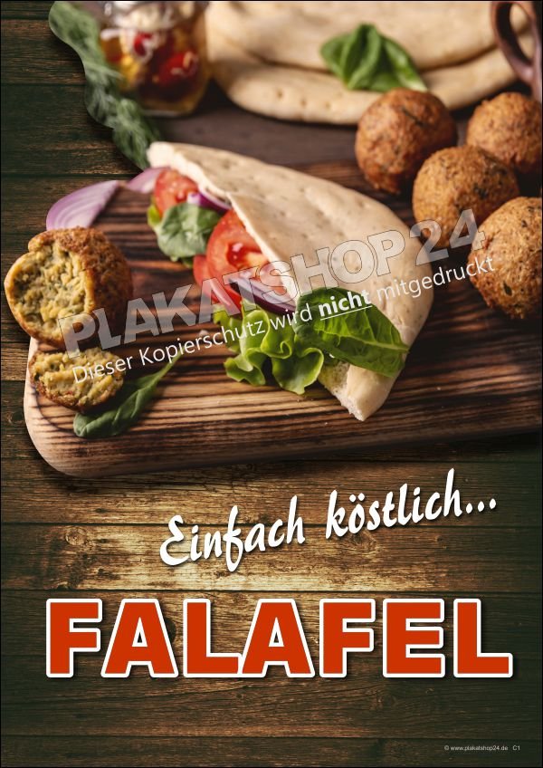 Plakat für Falafel Werbung