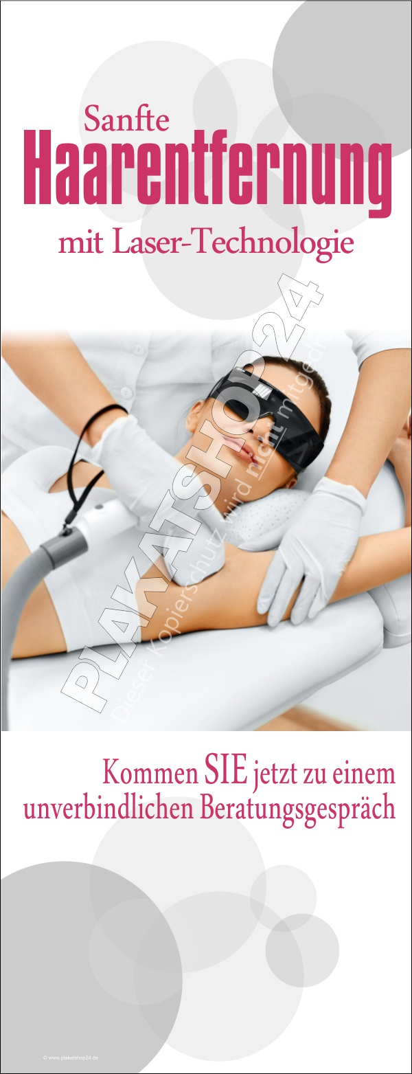 Kosmetikbanner Haarentfernung mittels Laser-Technologie