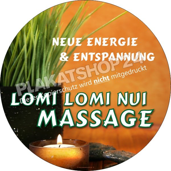 Schaufensterfolie für Energiegewinnung durch Lomi Lomi Nui Massage