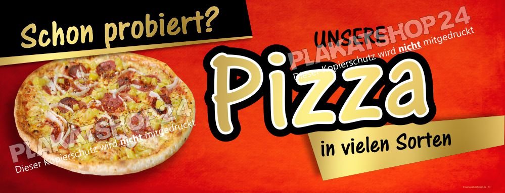 Pizzabanner Werbung Gastronomie