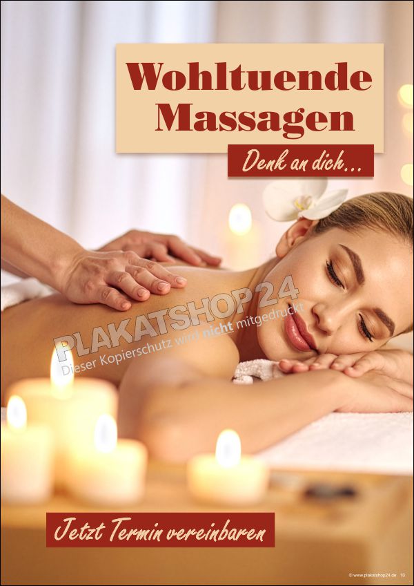 Werbeposter für Massagepraxis