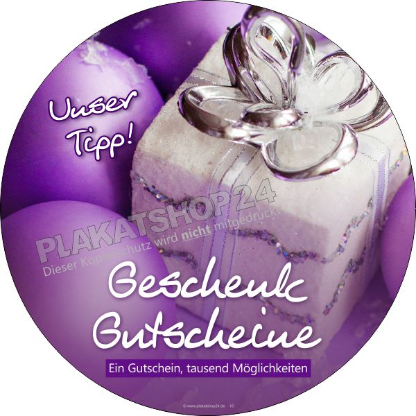 Schaufensterfolie Geschenktipp zu Weihnachten