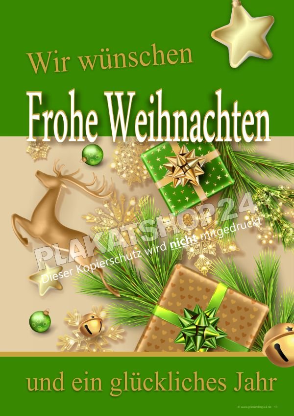 Dekoplakat Weihnachtsschaufenster