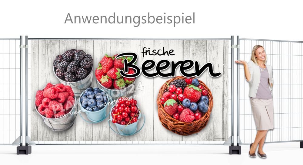 Bauzaunbanner Frische Beeren Bauzaunbanner Frische Beeren