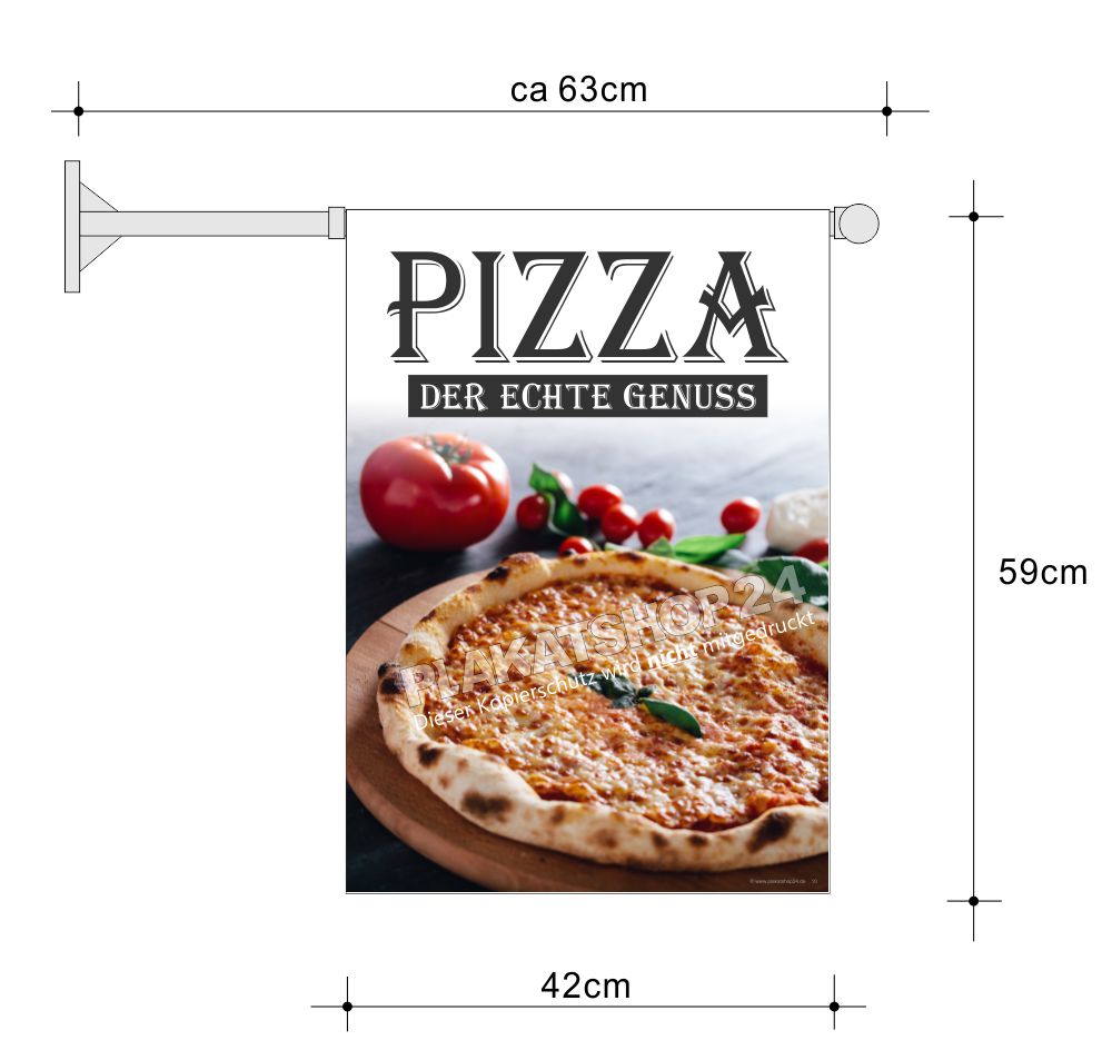 Pizzafahne für Pizzeria-Werbung Pizzafahne für Pizzeria-Werbung