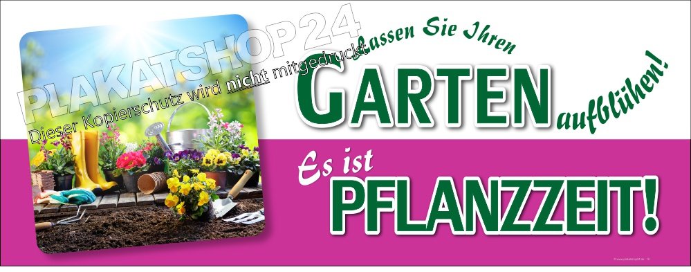 Werbebanner für Floristik/Gärtnerei Pflanzzeit