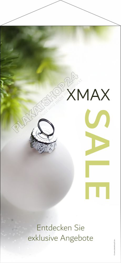 Textilbanner Xmax Sale Weihnachtswerbung