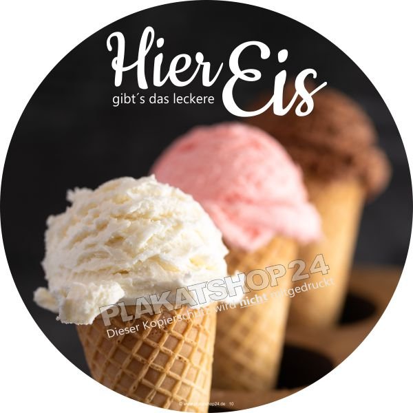eiscreme-aufkleber Günstiger Eiscreme-Schaufensteraufkleber