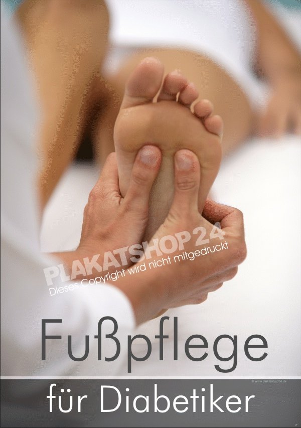 Poster Fußpflege für Diabetiker