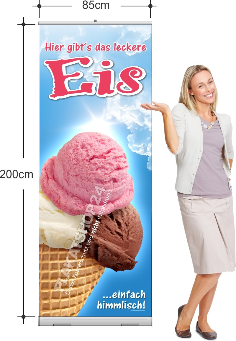 Rollup-Banner Kugeleis im Hörnchen