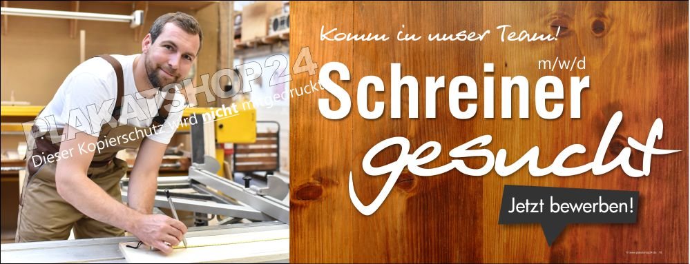 Gerüstwerbung Banner Schreiner gesucht