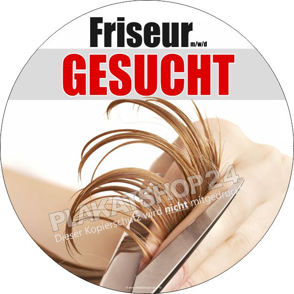 Werbefolie Friseur / Friseurin gesucht Werbefolie Friseur / Friseurin gesucht
