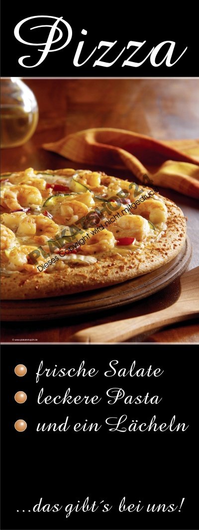 Banner Pizza, Salate, Pasta für italienienische Gastronomie