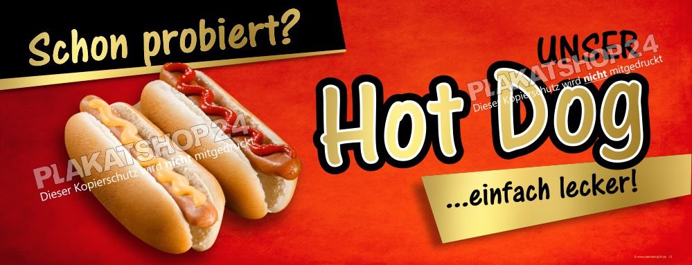 hot-dog-banner Imbissbanner Hot Dog-Verkauf