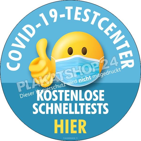 Klebefolie Covid-19-Testcenter / Teststation