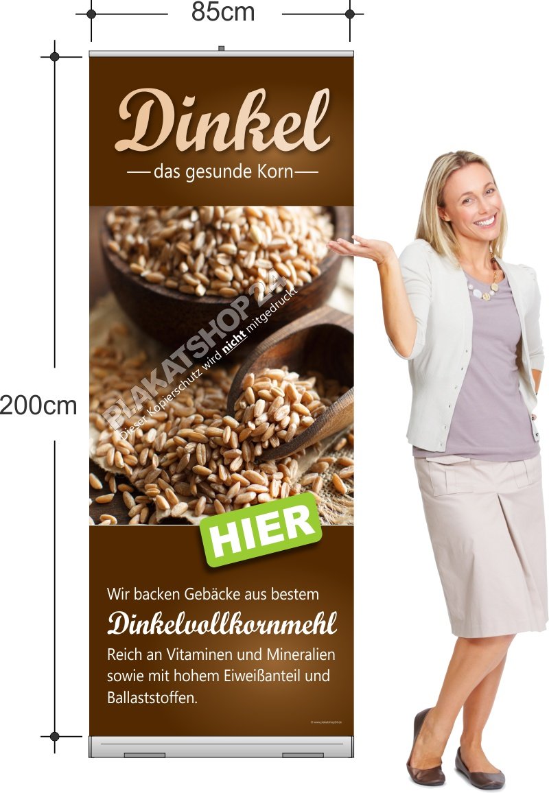 Rollup-Banner für Vermarktung Dinkelbrot