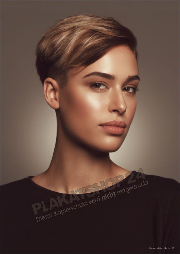 Poster Friseursalon Kurzhaarschnitt Elegant