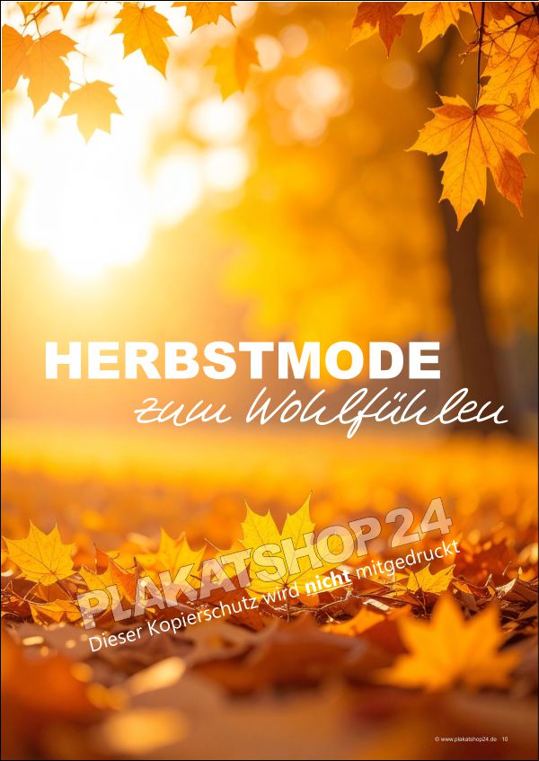 Herbstplakat für Schuhgeschäft
