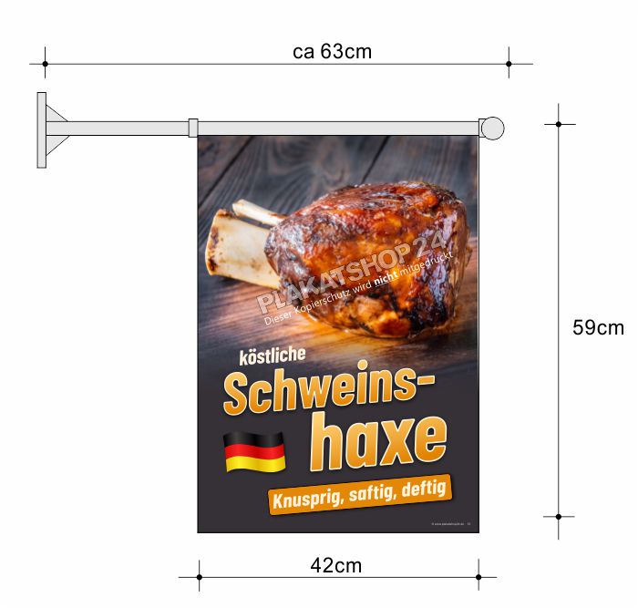 Stockfahne köstliche Schweinshaxe Stockfahne köstliche Schweinshaxe