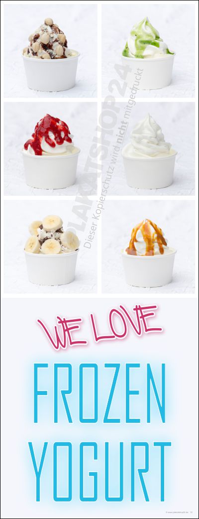 Wetterfestes Werbebanner für Frozen Yogurt