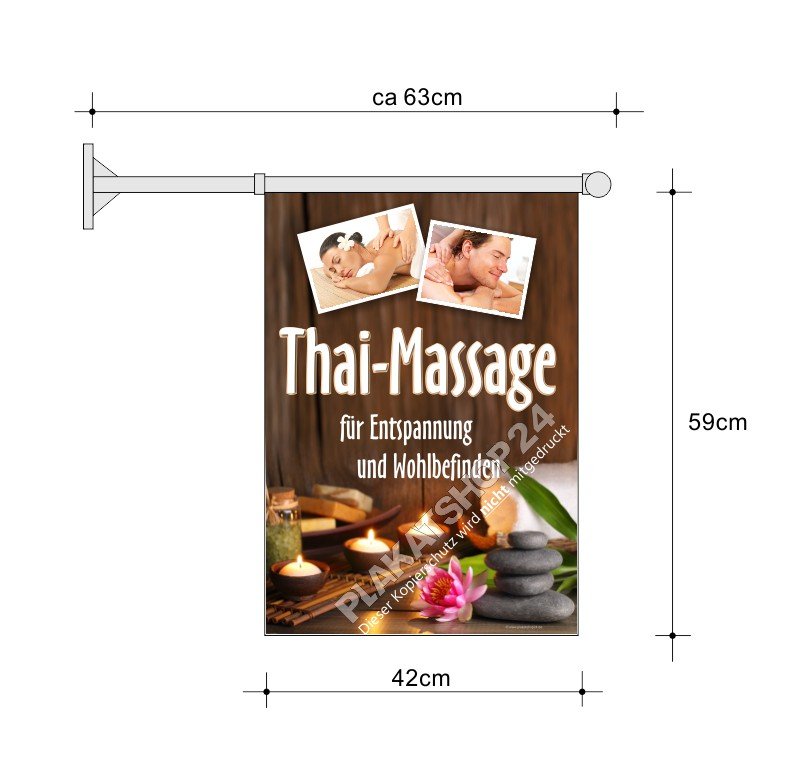 Massage-Stockfahne A2 für Thai-Massage