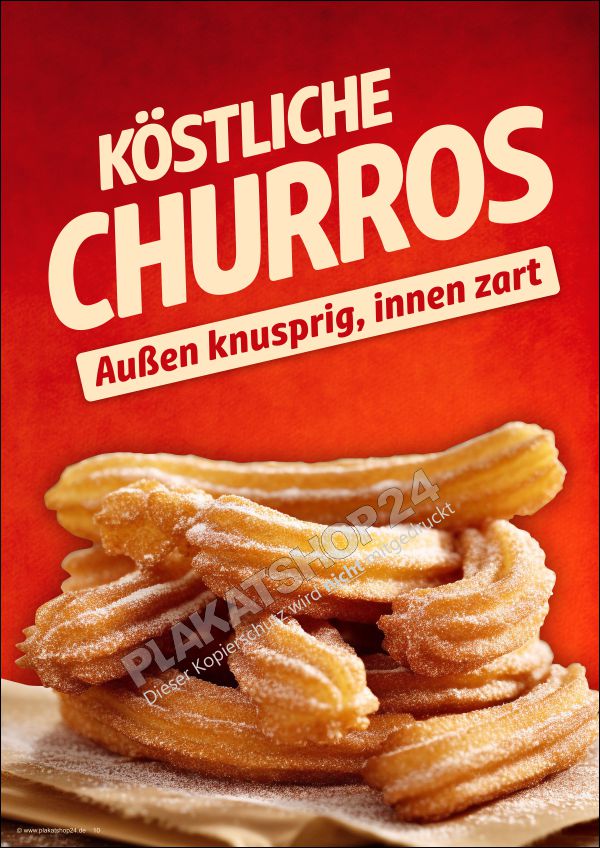 Churros-Plakat für Werbung für köstlich Churros