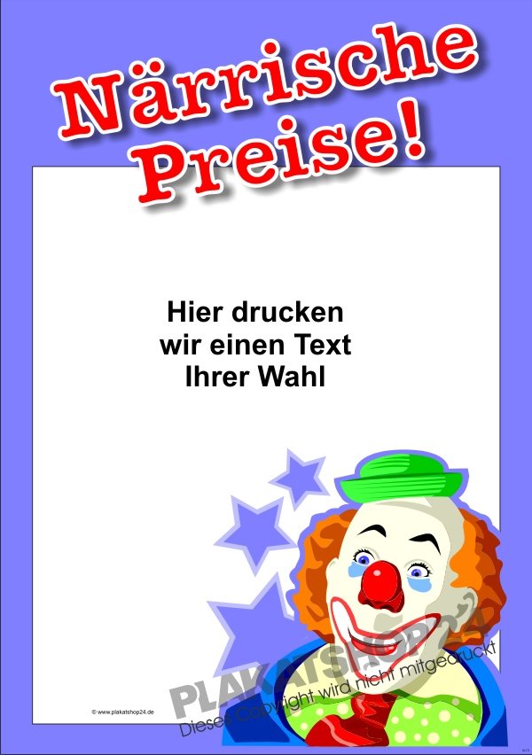 Werbeplakat für Angebot zu Fasching und Karneval