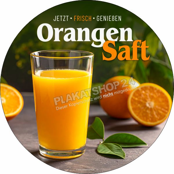 Folienaufkleber Orangensaft Werbung Folienaufkleber Orangensaft Werbung