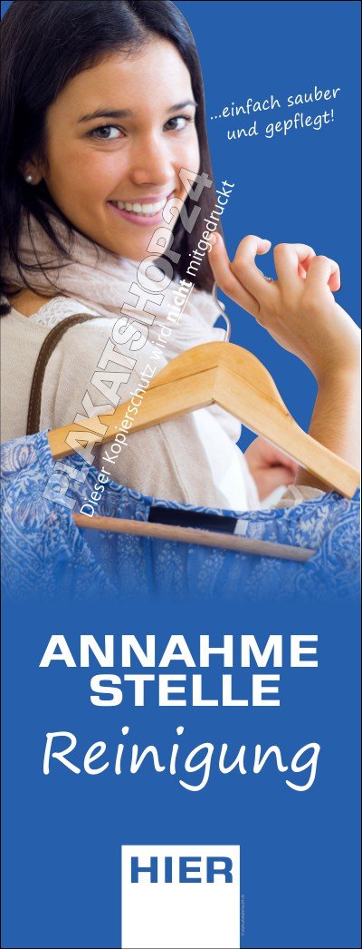 Dekobanner für die Textilreinigung