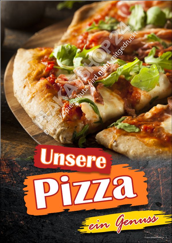pizzaposter-fuer-pizzareklame Pizzaschild (Poster) für Pizzeria und Pizzalieferservice