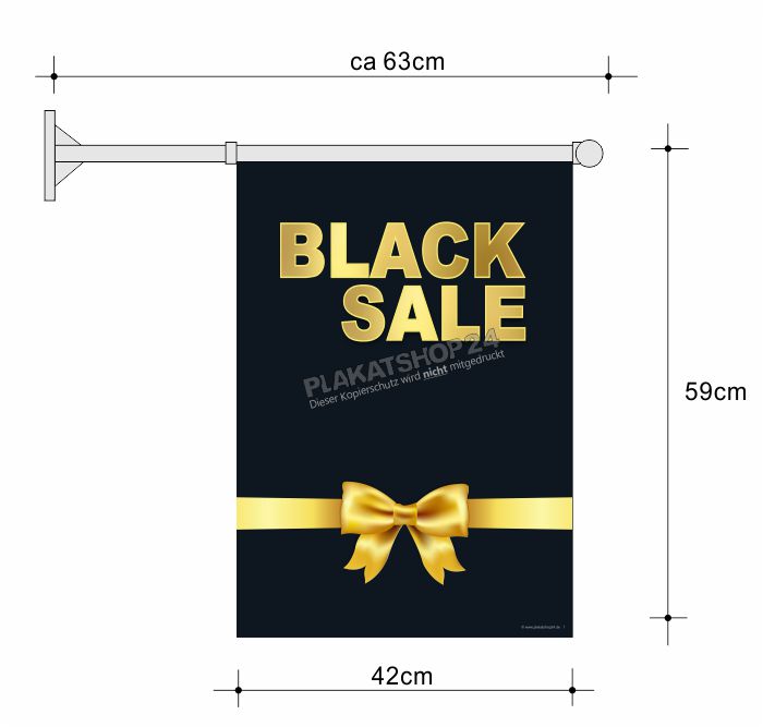 Flagge Black Sale Werbung