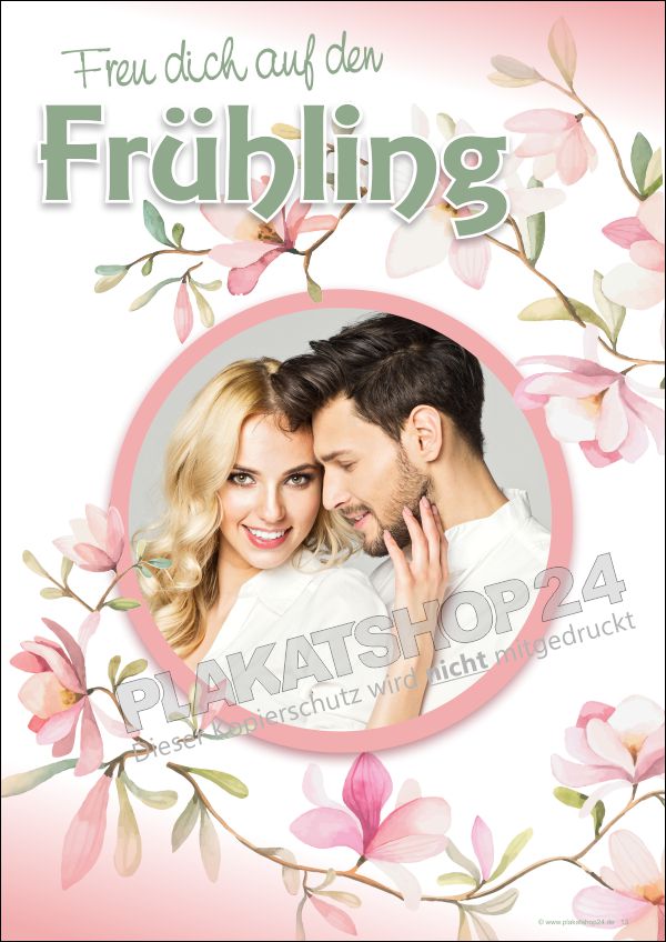 Wunderschönes Poster für Frühlingswerbung Friseur