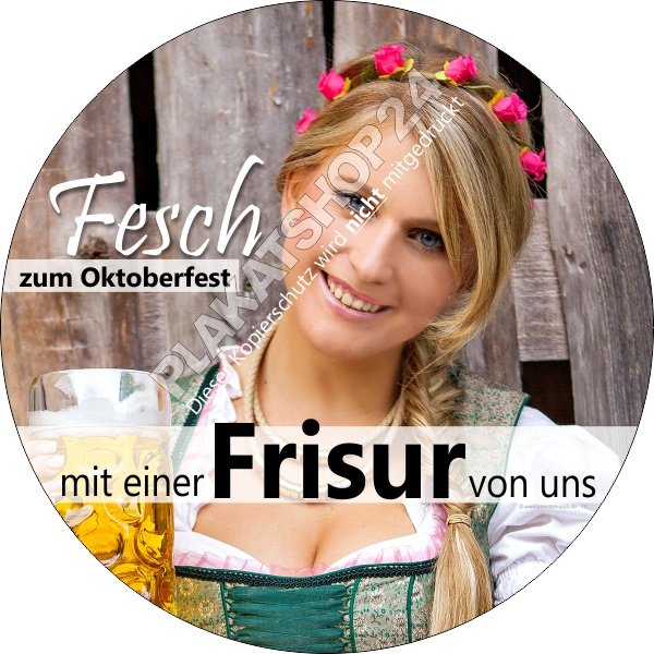 Frisurenaufkleber Oktoberfestfrisuren