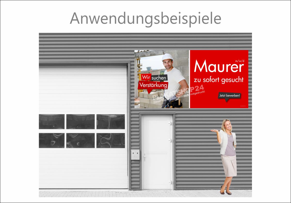 XXL-Banner für Maurer gesucht Werbung