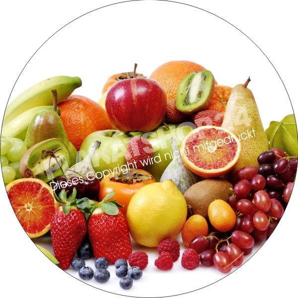 Werbefolie frisches Obst als Aufkleber für Schaufenster Obst- und Gemüsehandel