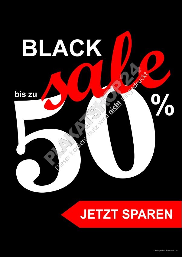 Werbeplakat Ausverkauf Black Sale