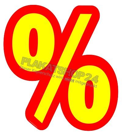 Prozent-Klebefolie für Sale-Aktion