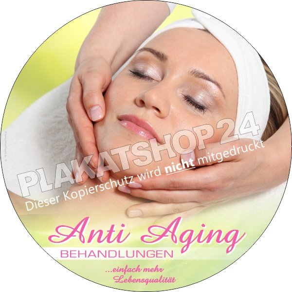 Aktionsaufkleber für Kosmetik-Studio Anti Aging
