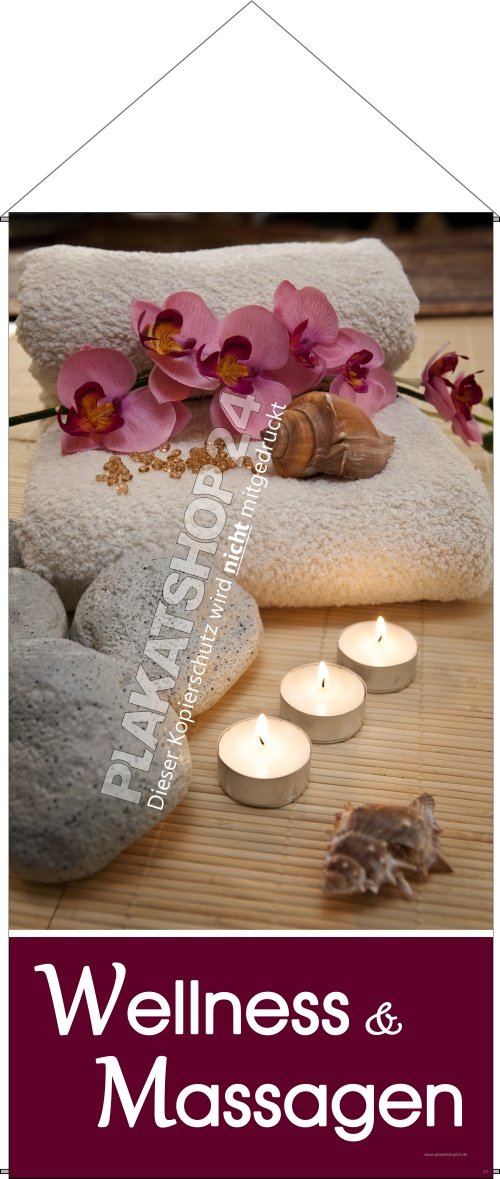 Textilbanner Wellness und Massagen