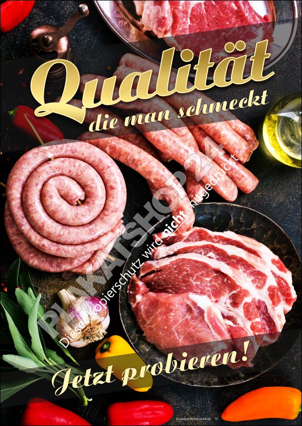 Fleischerei Werbeplakat Fleischerei Werbeplakat