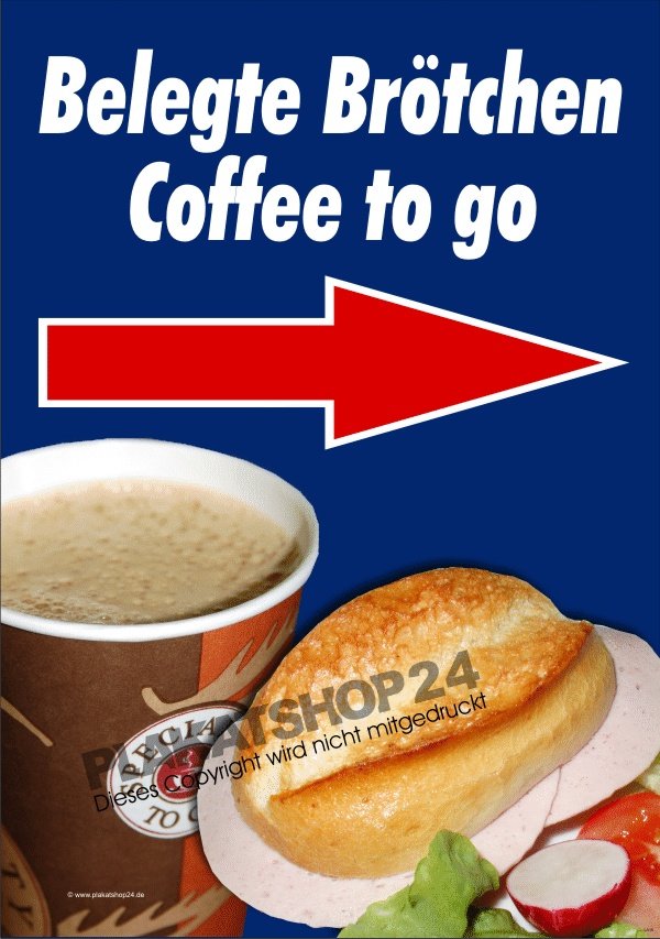 Tipp: Wenn Sie dieses Plakat mit einem nach links zeigenden Pfeil haben möchten, dann schreiben Sie dies einfach in das Feld "Änderungswünsche".