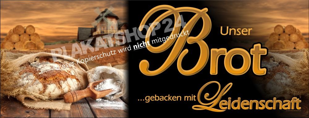 Deko-Banner für Bäckerei-Dekoration zum Thema Brot