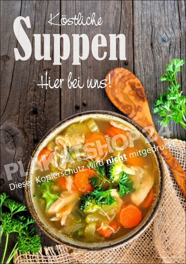Ansprechendes Suppenplakat Gastroreklame